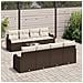 Set Divano da Giardino  9 Pezzi con Cuscini Marrone Polyrattan, Divano da Giardino 2 Posti  con Cuscini Marrone Polyrattan - Foto miniatura 3
