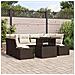 Set Divano da Giardino 7 Pezzi con Cuscini Marrone in Polyrattan - Foto miniatura 2