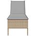 Lettino Prendisole con Cuscini Beige 55x200x44 cm in Polyrattan - Foto miniatura 5