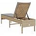 Lettino Prendisole con Cuscini Beige 55x200x44 cm in Polyrattan - Foto miniatura 7