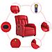 Poltrona Massaggiante Reclinabile Rossa in Similpelle - Foto miniatura 6