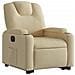 Poltrona Alzapersona Reclinabile Elettrica Crema in Tessuto - Foto miniatura 4
