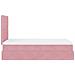 Struttura Letto Pouf con Materasso Rosa 120x200 cm Velluto - Foto miniatura 8