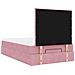 Struttura Letto Pouf con Materasso Rosa 120x200 cm Velluto - Foto miniatura 9