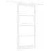 Porta scorrevole  con kit di ferramenta 'ORKDAL'Bianco Legno Massello e Vetro, Porta interna  con vetro 'ORKDAL'Bianco 93x202x4 cm - Foto miniatura 1