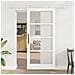 Porta scorrevole  con kit di ferramenta 'ORKDAL'Bianco Legno Massello e Vetro, Porta interna  con vetro 'ORKDAL'Bianco 93x202x4 cm - Foto miniatura 2
