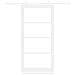 Porta scorrevole  con kit di ferramenta 'ORKDAL'Bianco Legno Massello e Vetro, Porta interna  con vetro 'ORKDAL'Bianco 93x202x4 cm - Foto miniatura 4