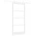 Porta scorrevole  con kit di ferramenta 'ORKDAL'Bianco Legno Massello e Vetro, Porta interna  con vetro 'ORKDAL'Bianco 93x202x4 cm - Foto miniatura 6