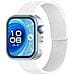 Cinturino Magnetico In Silicone Effetto Pelle Di Litchi Per Huawei Fit 4, Fit 4 Pro, Fit 3 White - Foto miniatura 3
