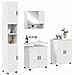 Set di mobili per il bagno 4 pcs Bianco 61 x 35 x 64 cm - Foto miniatura 3