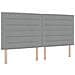 Letto a molle con materasso Grigio chiaro 200 x 200 cm Tessuto - Foto miniatura 1