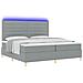 Letto a molle con materasso Grigio chiaro 200 x 200 cm Tessuto - Foto miniatura 3