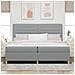 Letto a molle con materasso Grigio chiaro 200 x 200 cm Tessuto - Foto miniatura 5