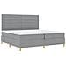 Letto a molle con materasso Grigio chiaro 200 x 200 cm Tessuto - Foto miniatura 6