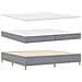 Letto a molle con materasso Grigio chiaro 200 x 200 cm Tessuto - Foto miniatura 7