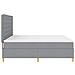 Letto a molle con materasso Grigio chiaro 200 x 200 cm Tessuto - Foto miniatura 9