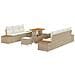 Set Divano da Giardino 10 pcs Beige e Crema 90 x 55 x 71 cm - Foto miniatura 1