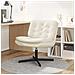 Poltrona Relax con Base Girevole Crema 63 x 75 x 76 cm Velluto - Foto miniatura 2