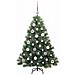 Albero di Natale artificiale con 150 LED Verde 120 cm PE e PVC - Foto miniatura 4