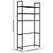 Scaffale A 3 Ripiani Nero Per Lavatrice - Organizzatore Salvaspazio - Foto miniatura 1