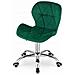 Sedia girevole in velluto Valora AVOLA verde ergonomica per ufficio - Foto miniatura 5