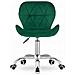 Sedia girevole in velluto Valora AVOLA verde ergonomica per ufficio - Foto miniatura 2