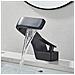 Rubinetto per lavabo da bagno, Blackswan, tipo M203, modello nero con bocca a cascata, misura 15 cm - Foto miniatura 2