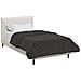 Duvet Estivo Antracite 155 x 200 cm Microfibra e Fleece Teddy - Foto miniatura 3