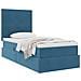 Letto con contenitore e materasso Blu Scuro 90 x 190 cm Velluto - Foto miniatura 3