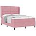 Letto a molle con materasso Rosa 190 x 140 cm Poliestere - Foto miniatura 1