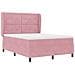 Letto a molle con materasso Rosa 190 x 140 cm Poliestere - Foto miniatura 5