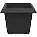 Vaso quadrato per fiori 24 pcs Nero 23 x 23 x 17,5 cm Plastica - Foto miniatura 6