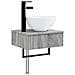 Set di Armadi da Bagno 4 pcs Sonoma grigio 100 x 14,5 x 70 cm - Foto miniatura 3