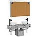 Set di Armadi da Bagno 4 pcs Sonoma grigio 100 x 14,5 x 70 cm - Foto miniatura 6