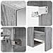 Set di Armadi da Bagno 4 pcs Sonoma grigio 100 x 14,5 x 70 cm - Foto miniatura 7