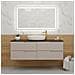 Mobiletto, Bianco, 120 cm, Con piano di lavoro, 4 cassetti, Sospeso, Frontali in MDF, MODERNO - Foto miniatura 3