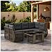 Set Divano da Giardino 7 pz Grigio e Grigio Scuro polyrattan - Foto miniatura 5