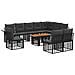 Set Divano da Giardino 11 pz Nero e Grigio scuro polyrattan - Foto miniatura 1