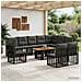 Set Divano da Giardino 11 pz Nero e Grigio scuro polyrattan - Foto miniatura 10