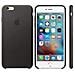 Custodia in Pelle per iPhone 6S Plus Nero - Foto miniatura 2