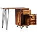 Scrivania con 1 Cassetto 1 Armadietto Legno Massello Sheesham - Foto miniatura 6