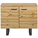 Credenza A 2 Ante Colore Legno Naturale Timber - Foto miniatura 4