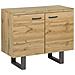 Credenza A 2 Ante Colore Legno Naturale Timber - Foto miniatura 8