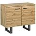 Credenza A 2 Ante Colore Legno Naturale Timber - Foto miniatura 15