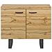 Credenza A 2 Ante Colore Legno Naturale Timber - Foto miniatura 16