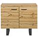 Credenza A 2 Ante Colore Legno Naturale Timber - Foto miniatura 7