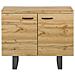 Credenza A 2 Ante Colore Legno Naturale Timber - Foto miniatura 12