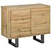 Credenza A 2 Ante Colore Legno Naturale Timber - Foto miniatura 20