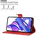 Custodia Compatibile Con Honor 9x Pro In Rosso Carminio - Coperchio Protettiva Con Chiusura Magnetica, Funzione Stand E Tasca Per Le Carte - Foto miniatura 3