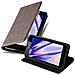 Custodia Compatibile Con Nokia Lumia 540 In Bruno Caffè - Coperchio Protettiva Con Chiusura Magnetica, Funzione Stand E Tasca Per Le Carte - Foto miniatura 1